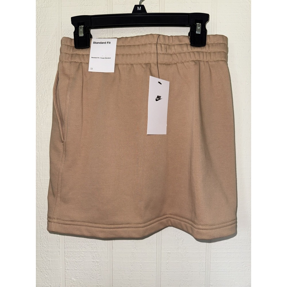 Nike Girls Sportswear Fleece Skirt Tan Size Medium NWT - Picture 2 of 4
